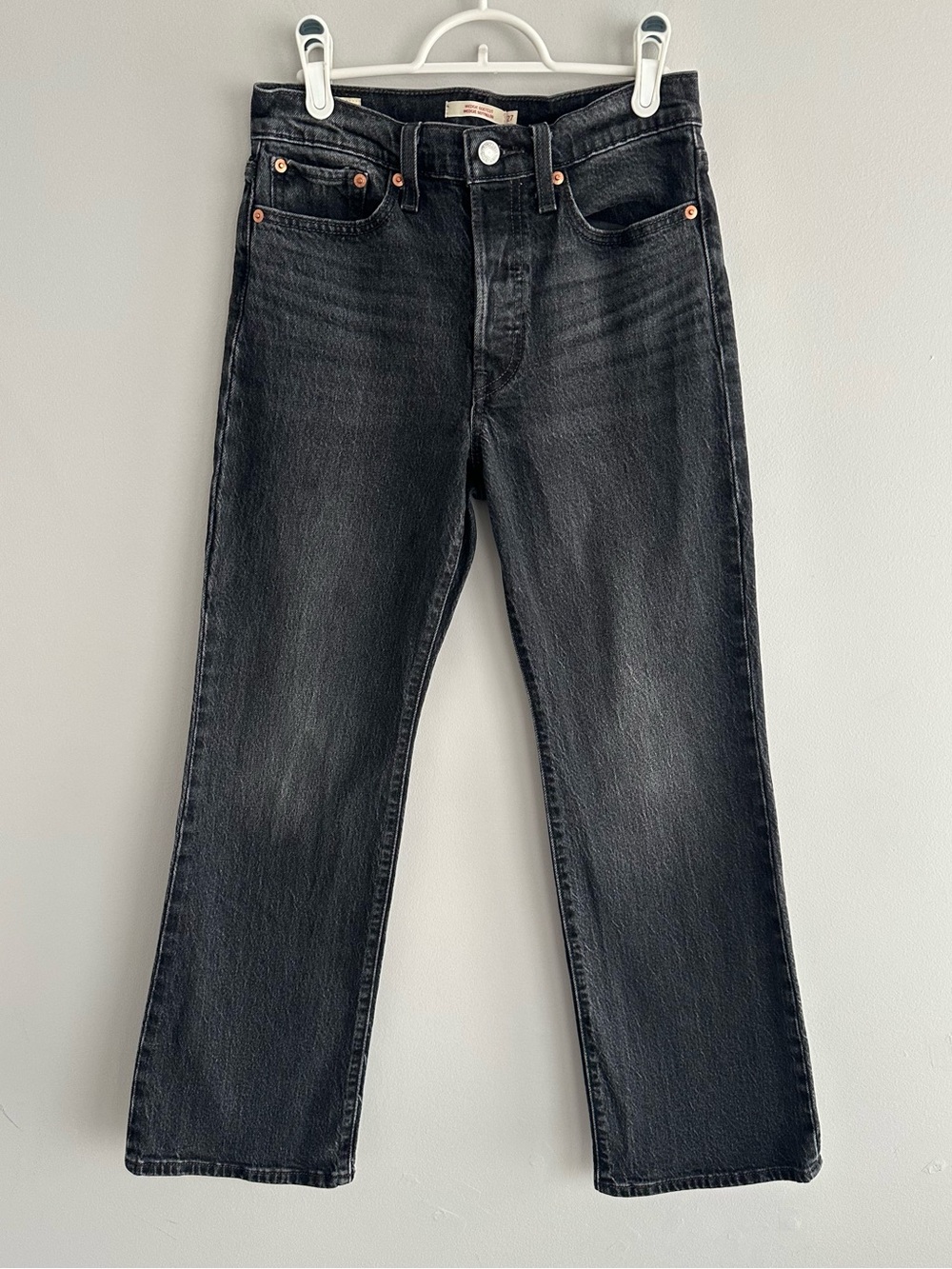 Levi's Women's Black Washed Boot Cut Wedgie 27x30 Jeans - Picture 2 of 16